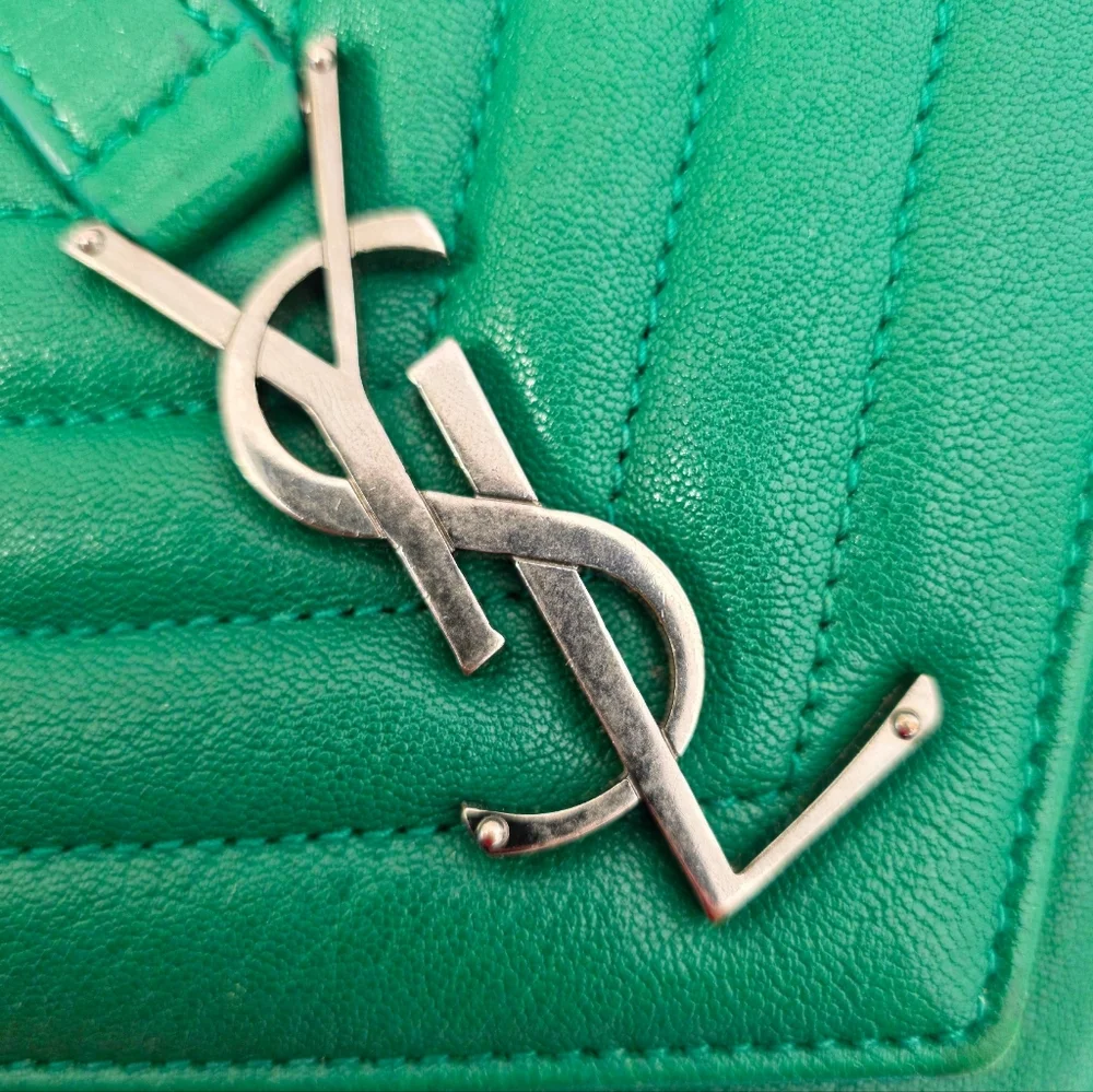 ✨️Authentic Saint Laurent College Medium In Quilted Leather - Picture 13 of 16